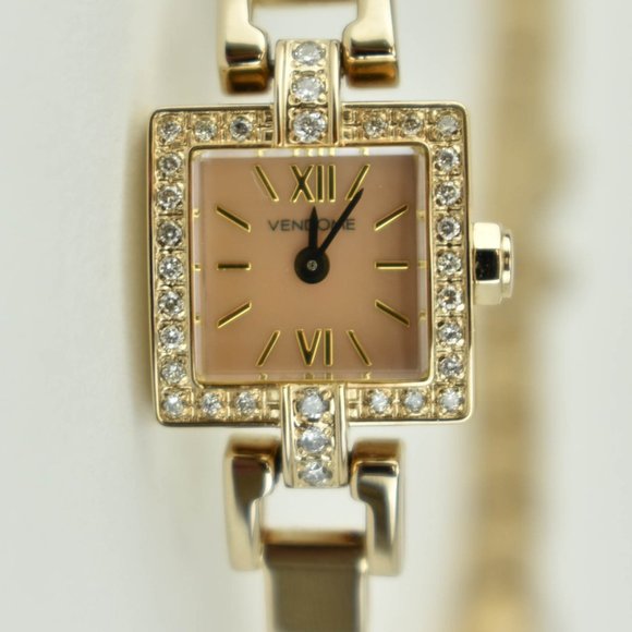 VENDOME AOYAMA: Pale Gold Genuine Diamond Watch - Picture 3 of 10